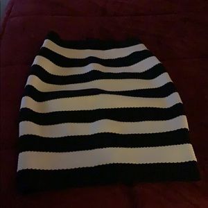 Black and White Pencil Skirt - Business Attire